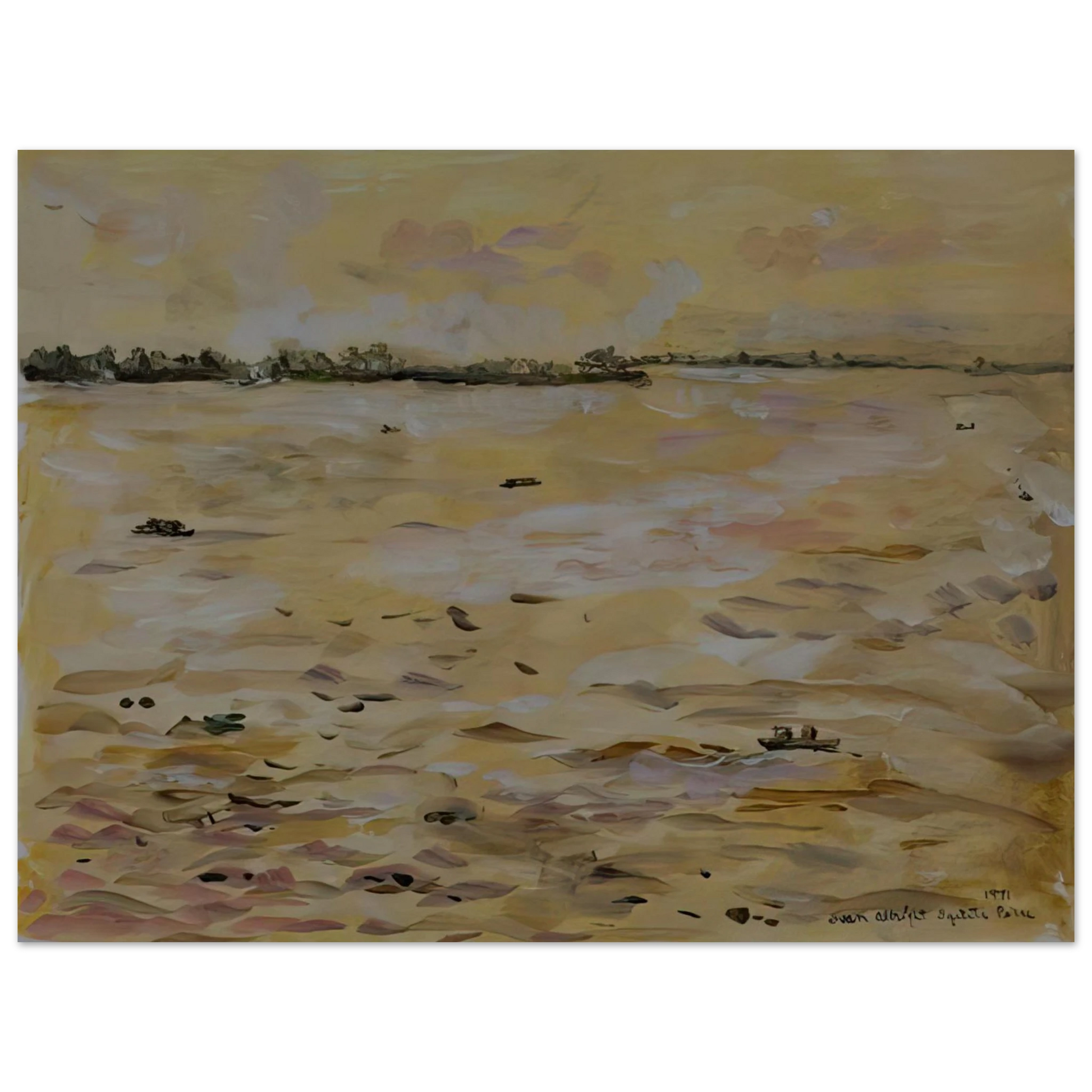 Ivan Albright - THE AMAZON RIVER IQUITOS PERU 1971 Fine Art Poster - Default Title
