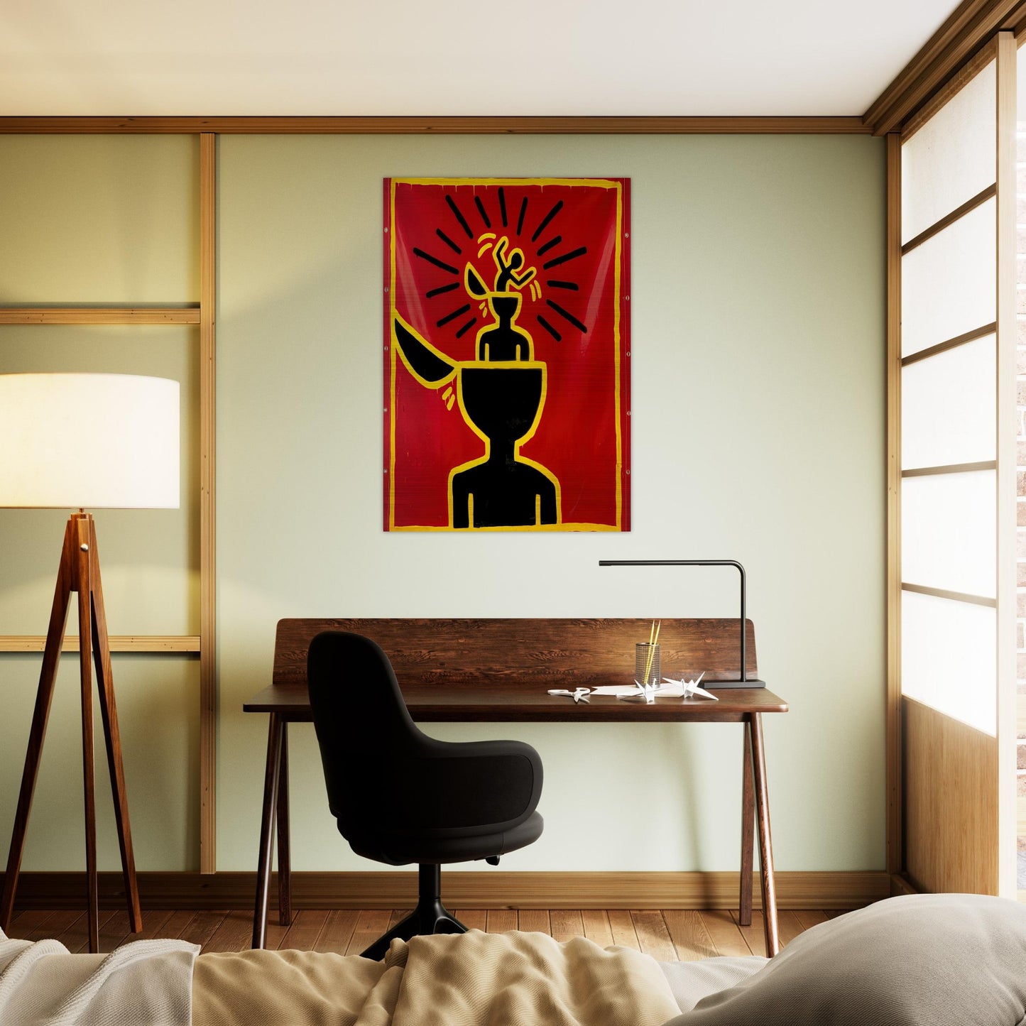 UNTITLED 1982 - Keith Haring Brushed Aluminum Print - 70x100 cm / 28x40 inches | Keith Haring Aluminum Print | Keith Haring Prints