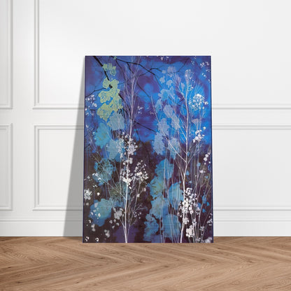 Delphinium - Eyvind Earle Brushed Aluminum Print - 70x100 cm / 28x40 inches | Eyvind Earle Aluminum Print | Eyvind Earle Prints