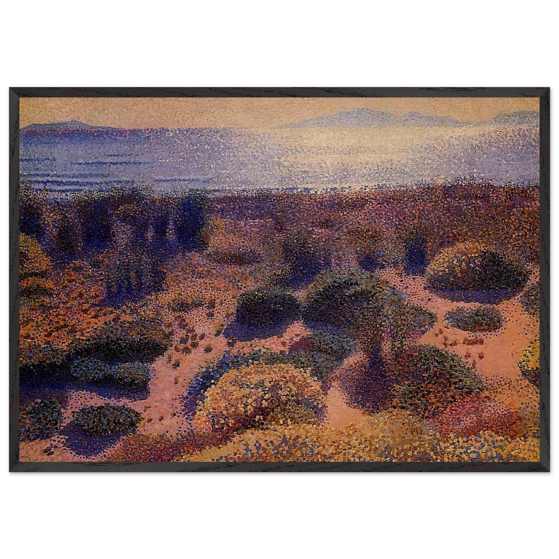Plage de la Vignassa - Henri-Edmond Cross Framed Art Print – Black Wooden Frame - Default Title - -Framed Art Print