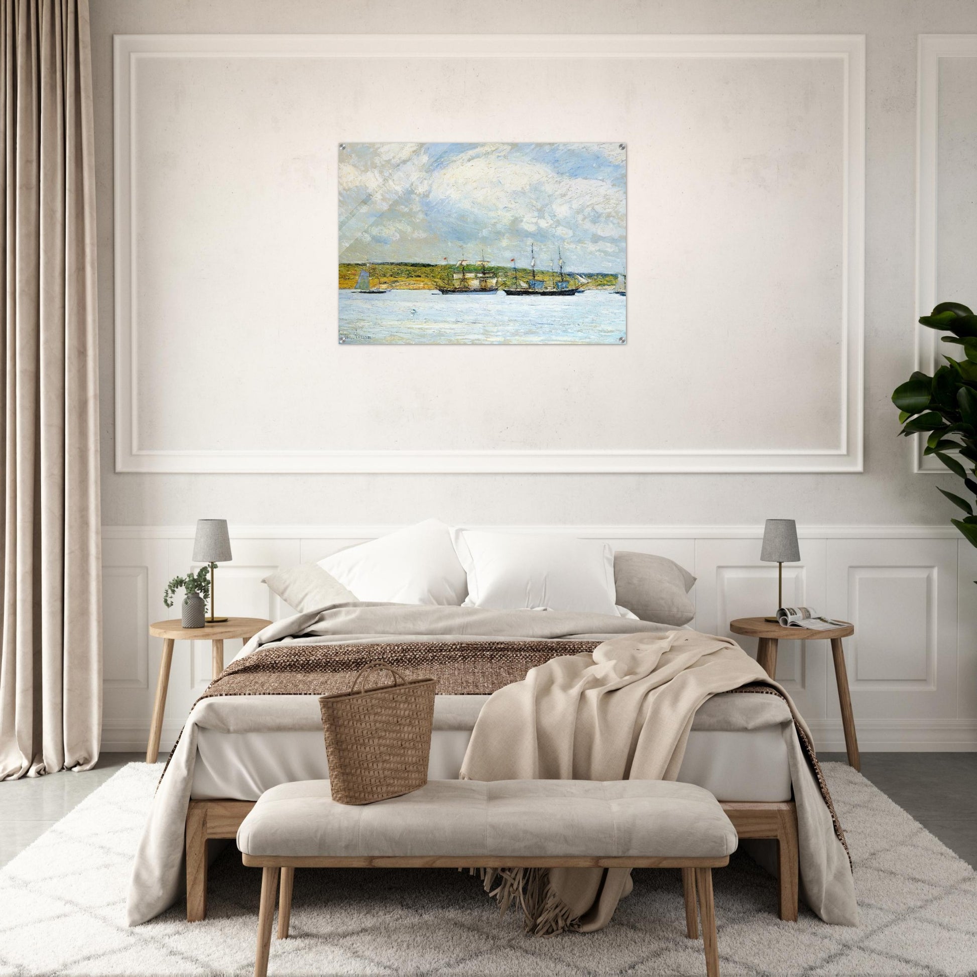 A Parade of Boats - Childe Hassam Acrylic Print - 70x100 cm / 28x40″ inches