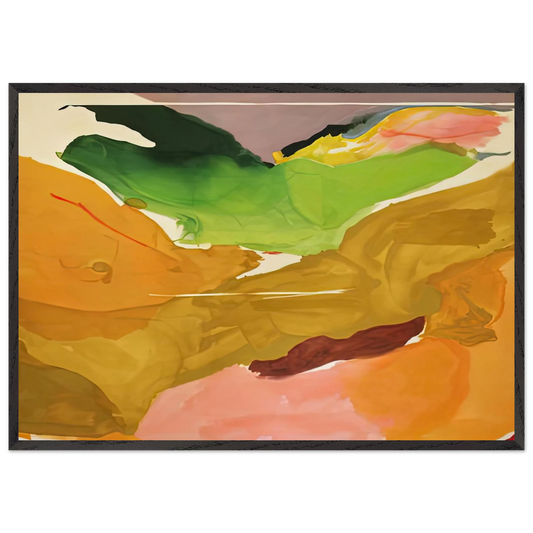Nature Abhors a Vacuum 1973- - Helen Frankenthaler 70x100 cm / 28x40 inches Framed Art Print – Black Wooden Frame