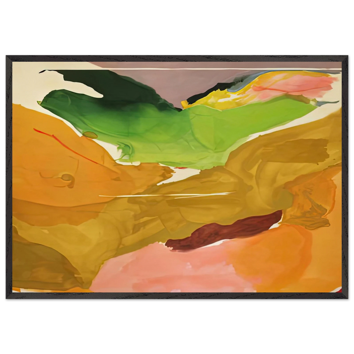 Nature Abhors a Vacuum 1973- - Helen Frankenthaler 70x100 cm / 28x40 inches Framed Art Print – Black Wooden Frame