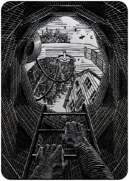 NEW YEAR S GREETING CARD By MC Escher Pack of 10 Post Cards | MC Escher Post Cards | A6 (10.5 x 14.8 cm) - 4.1 x 5.8 inches