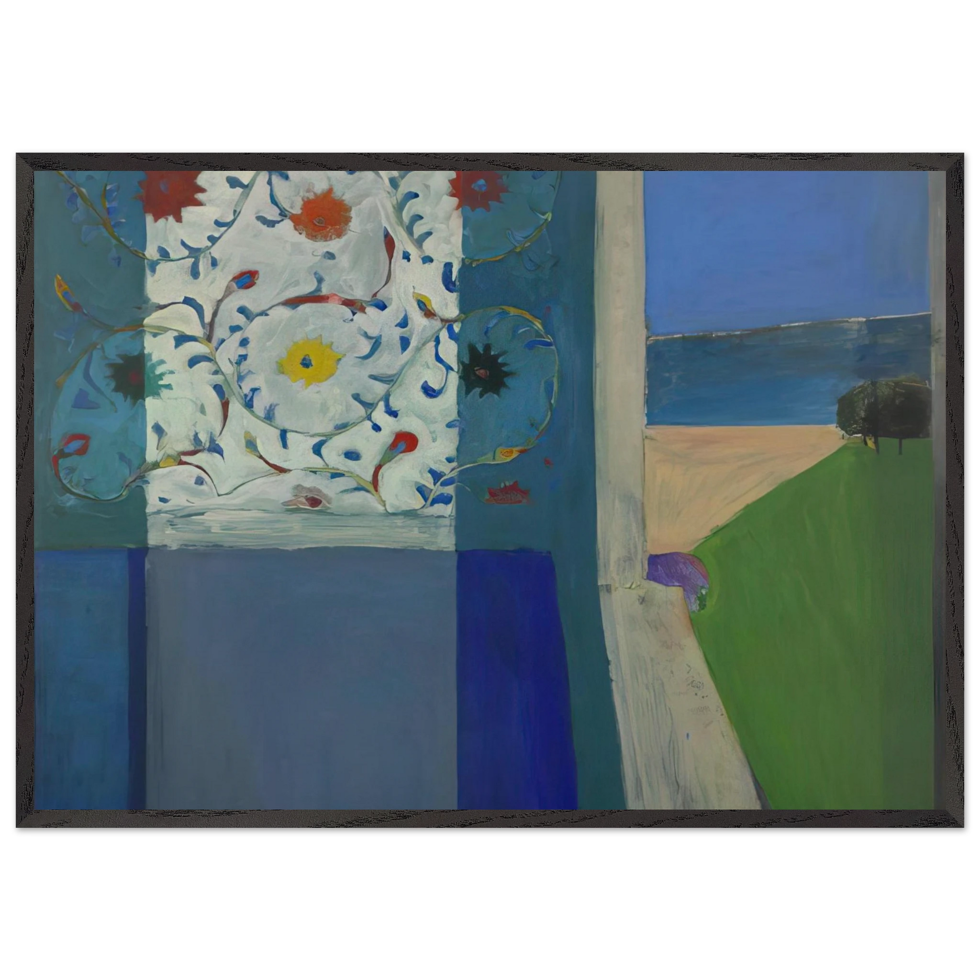 Recollections of a Visit to Leningrad - Richard Diebenkorn Framed Art Print – Black Wooden Frame - Default Title - -Framed Art Print