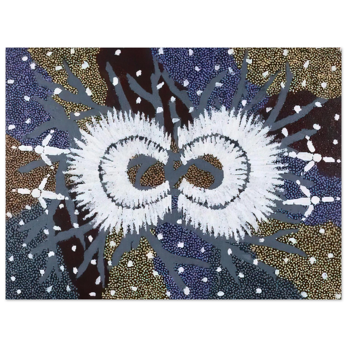 Clifford Possum Tjapaltjarri - Eagle Dreaming - 1999  75x100 cm / 30x40inches Fine Art Poster