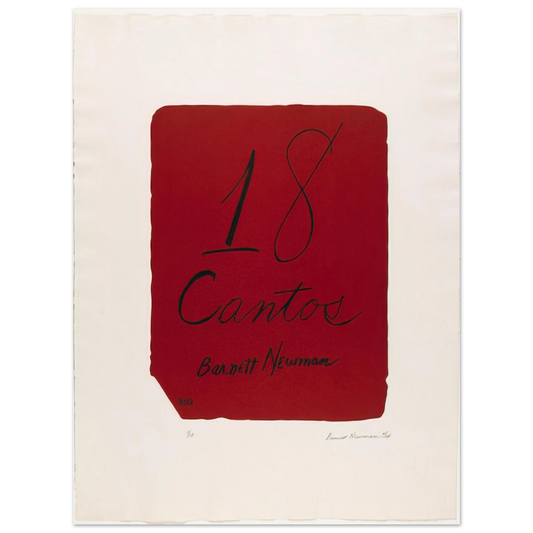 Barnett Newman - Title Page from 18 Cantos Fine Art Poster - Default Title