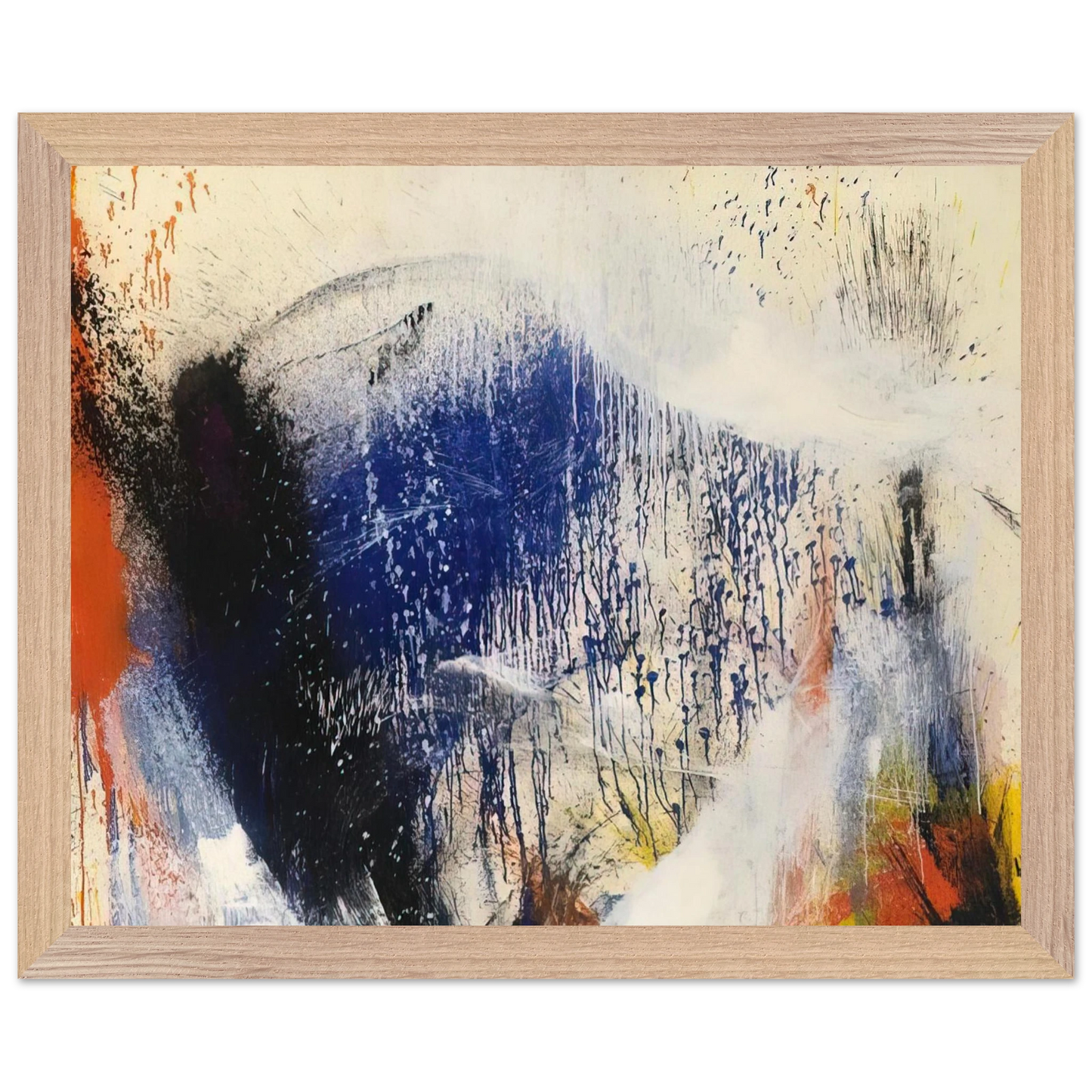 Helen Frankenthaler - Untitled - 1960 Wall art - A1 (59.4 x 84.1  cm) - Premium Wooden Framed Poster With Fine Art Paper - Wood frame