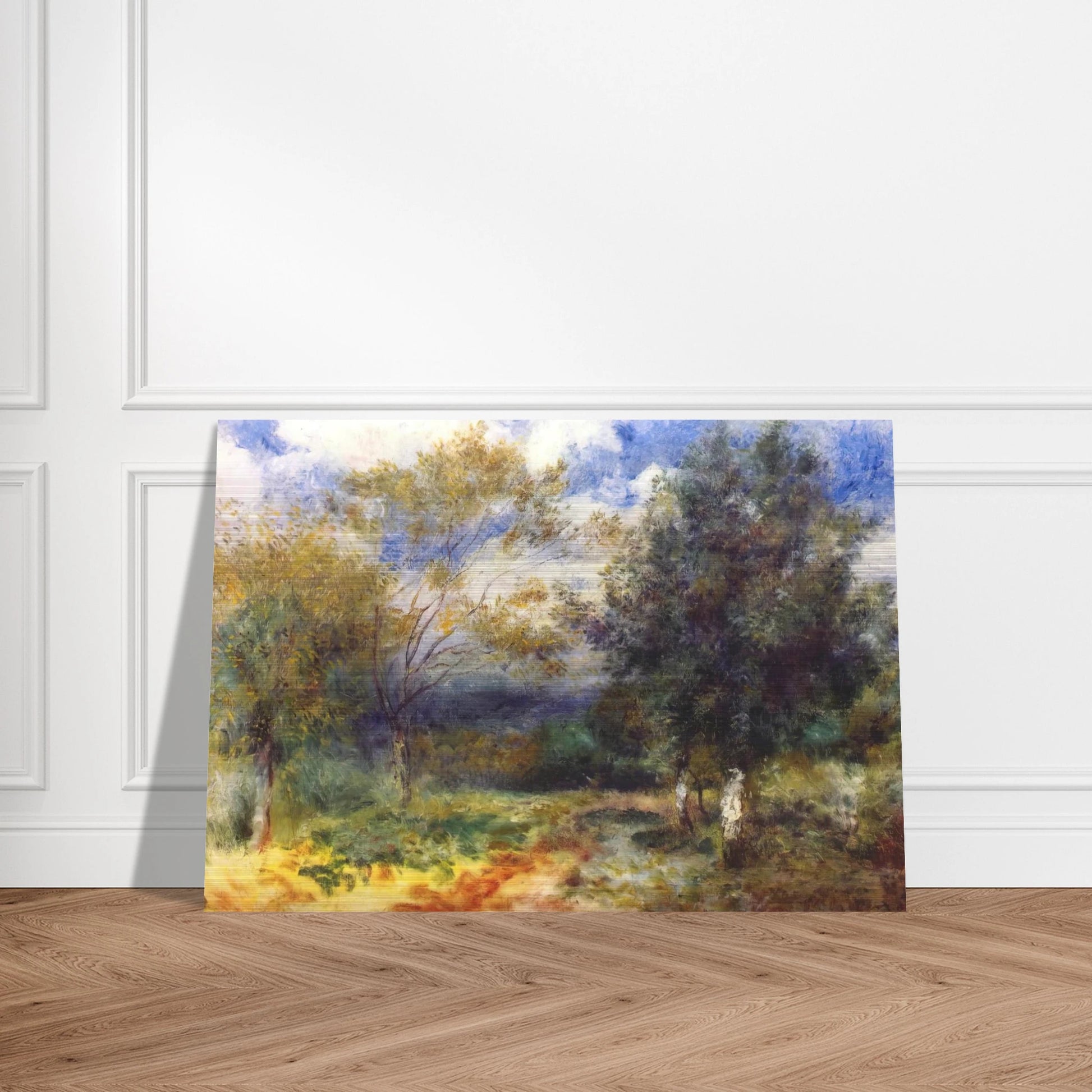 Landscape in the Sun - Pierre-Auguste Renoir Brushed Aluminum Print - 70x100 cm / 28x40 inches | Pierre-Auguste Renoir Aluminum Print | Pierre-Auguste Renoir Prints
