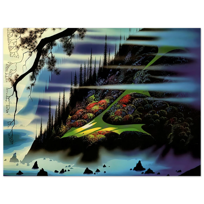 Eyvind Earle - Pasture Through the Fog  75x100 cm / 30x40inches Fine Art Poster