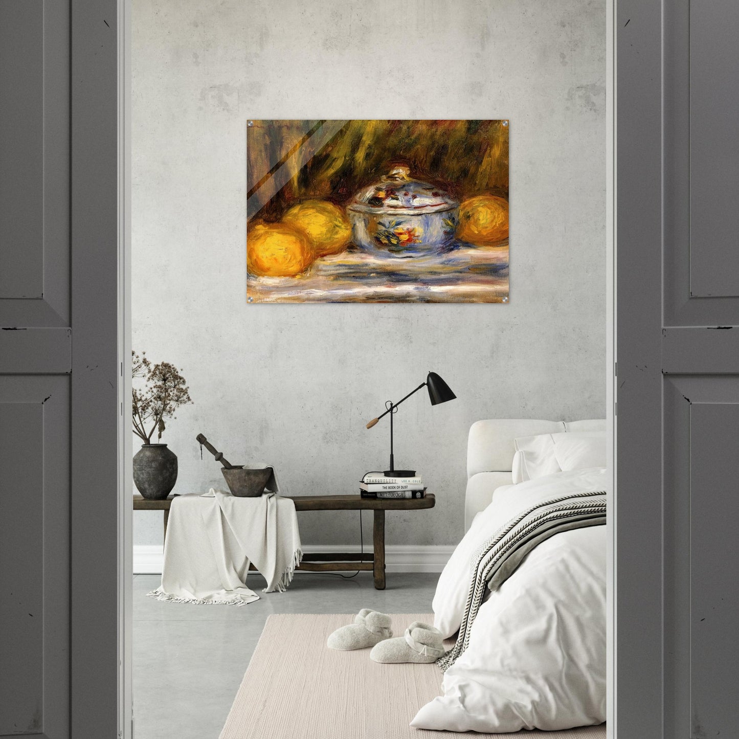Sugar Bowl and Lemons - Pierre-Auguste Renoir Acrylic Print - 70x100 cm / 28x40″ inches | Pierre-Auguste Renoir Wall Art | Pierre-Auguste Renoir Prints