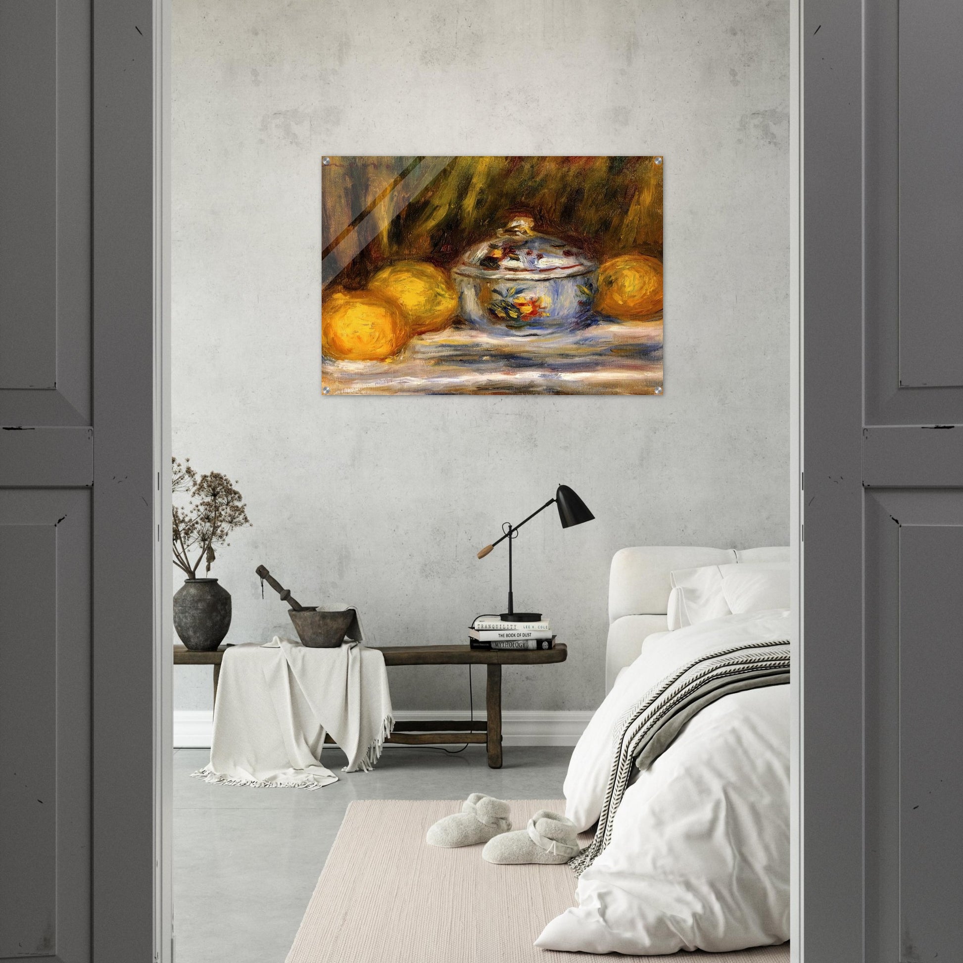 Sugar Bowl and Lemons - Pierre-Auguste Renoir Acrylic Print - 70x100 cm / 28x40″ inches | Pierre-Auguste Renoir Wall Art | Pierre-Auguste Renoir Prints