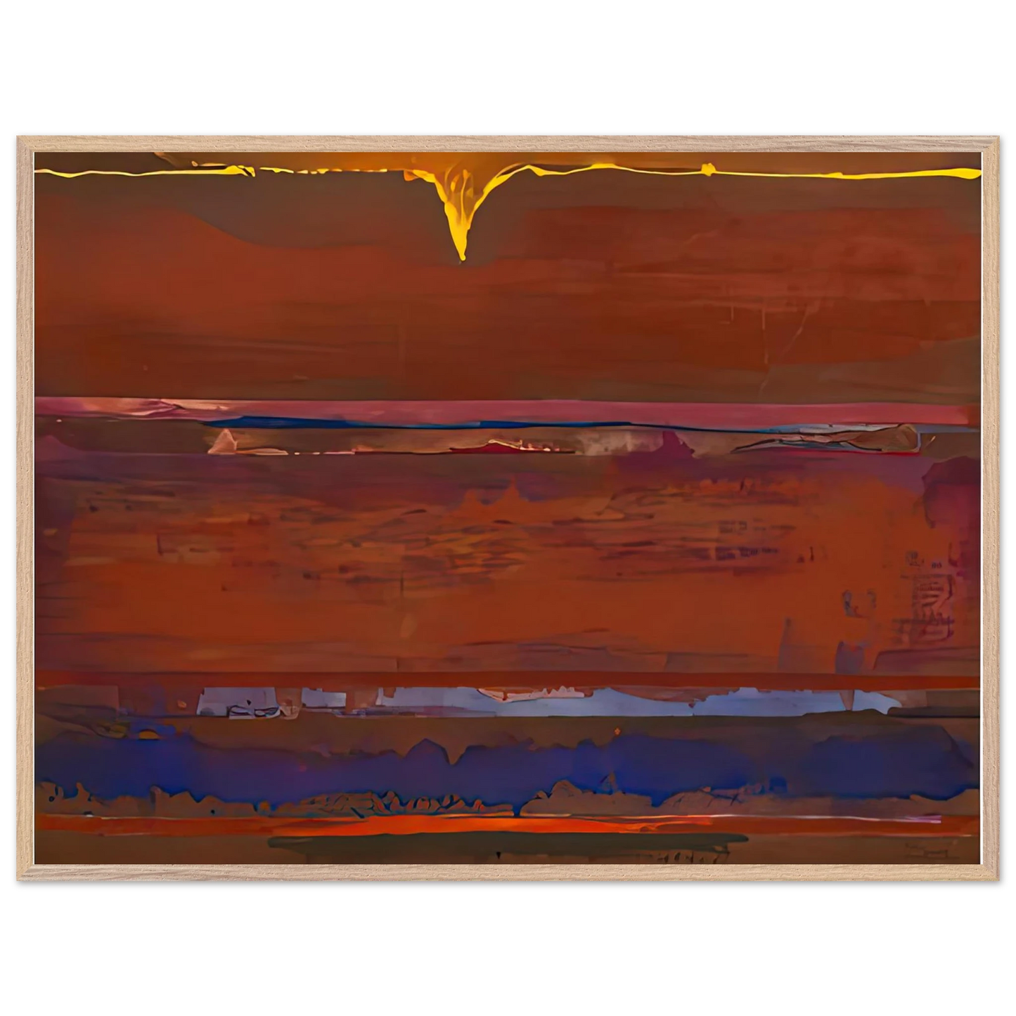Helen Frankenthaler - Desert Pulse, 1991- Wall Art - 60x80 cm / 24x32 inches - Fine Art Poster - -