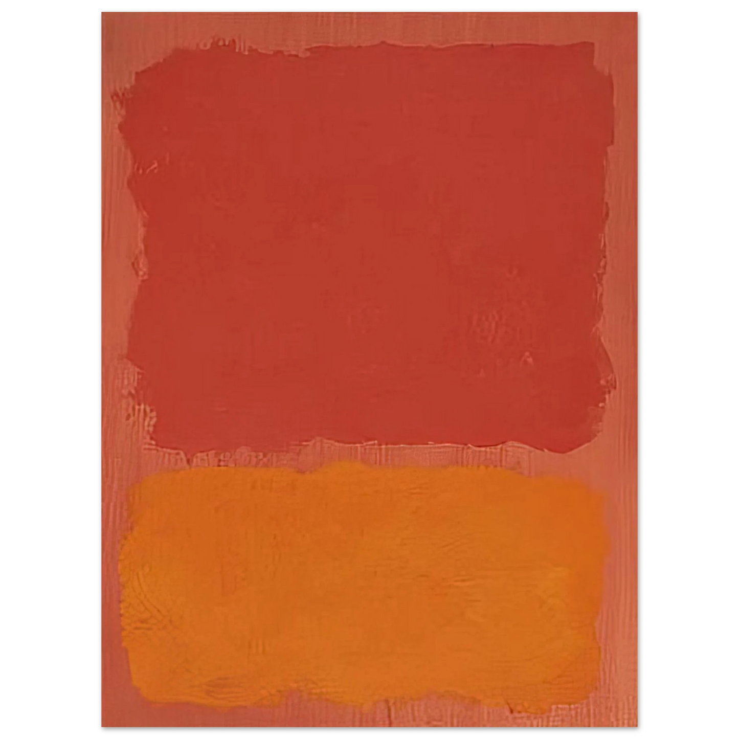 Mark Rothko - Untitled Red and Orange on Salmon - 1969 Wall Art - 21x29.7 cm / 8x12" - Fine Art Poster - -