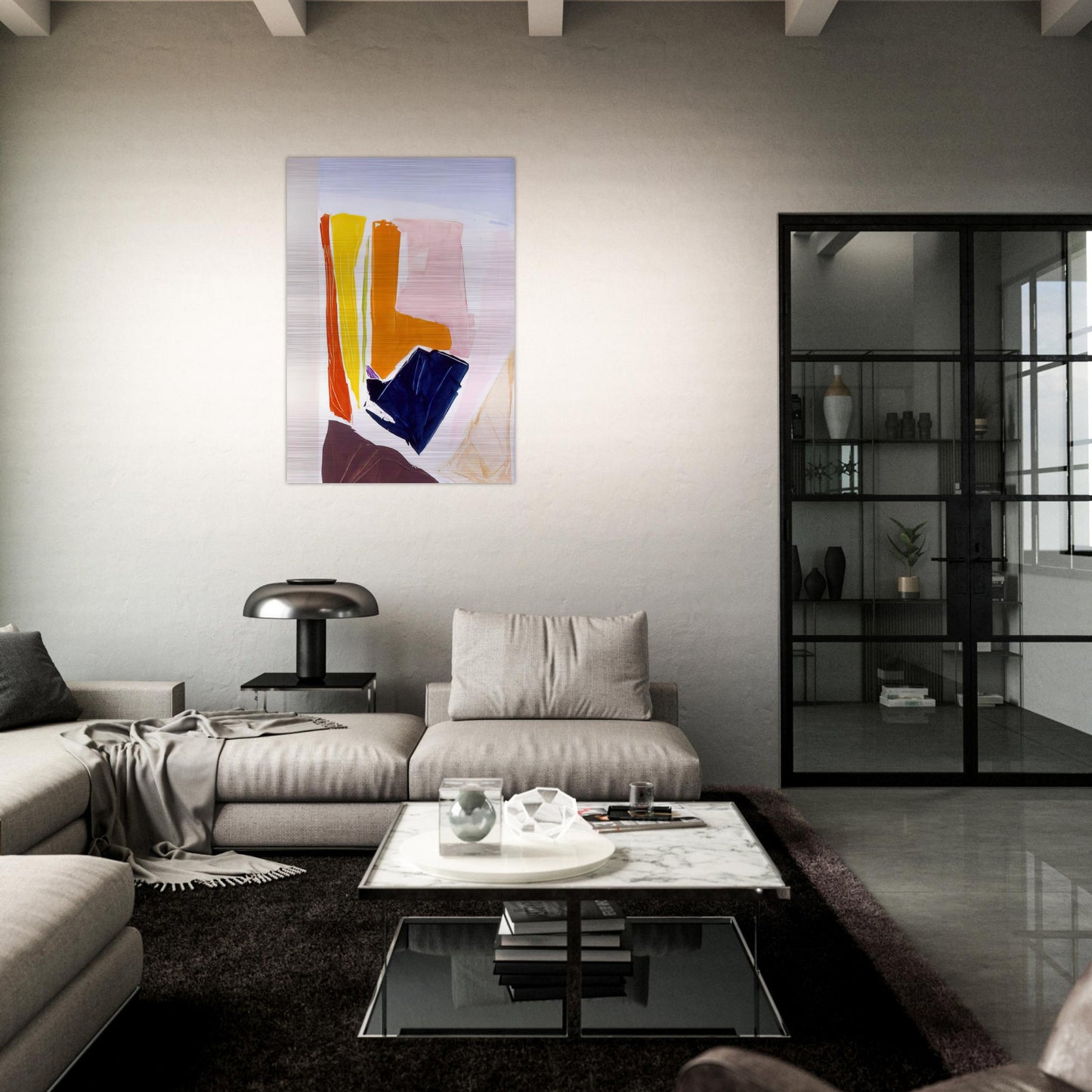 Catalan Via Paris - 1984 - Ronnie Landfield Brushed Aluminum Print - 70x100 cm / 28x40 inches | Ronnie Landfield Aluminum Print | Ronnie Landfield Prints