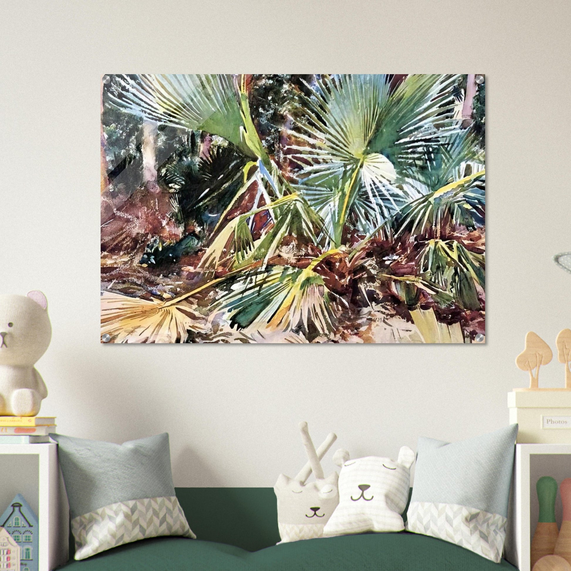Palmettos, Florida - John Singer Sargent Acrylic Print - 70x100 cm / 28x40″ inches | John Singer Sargent Wall Art | John Singer Sargent Prints
