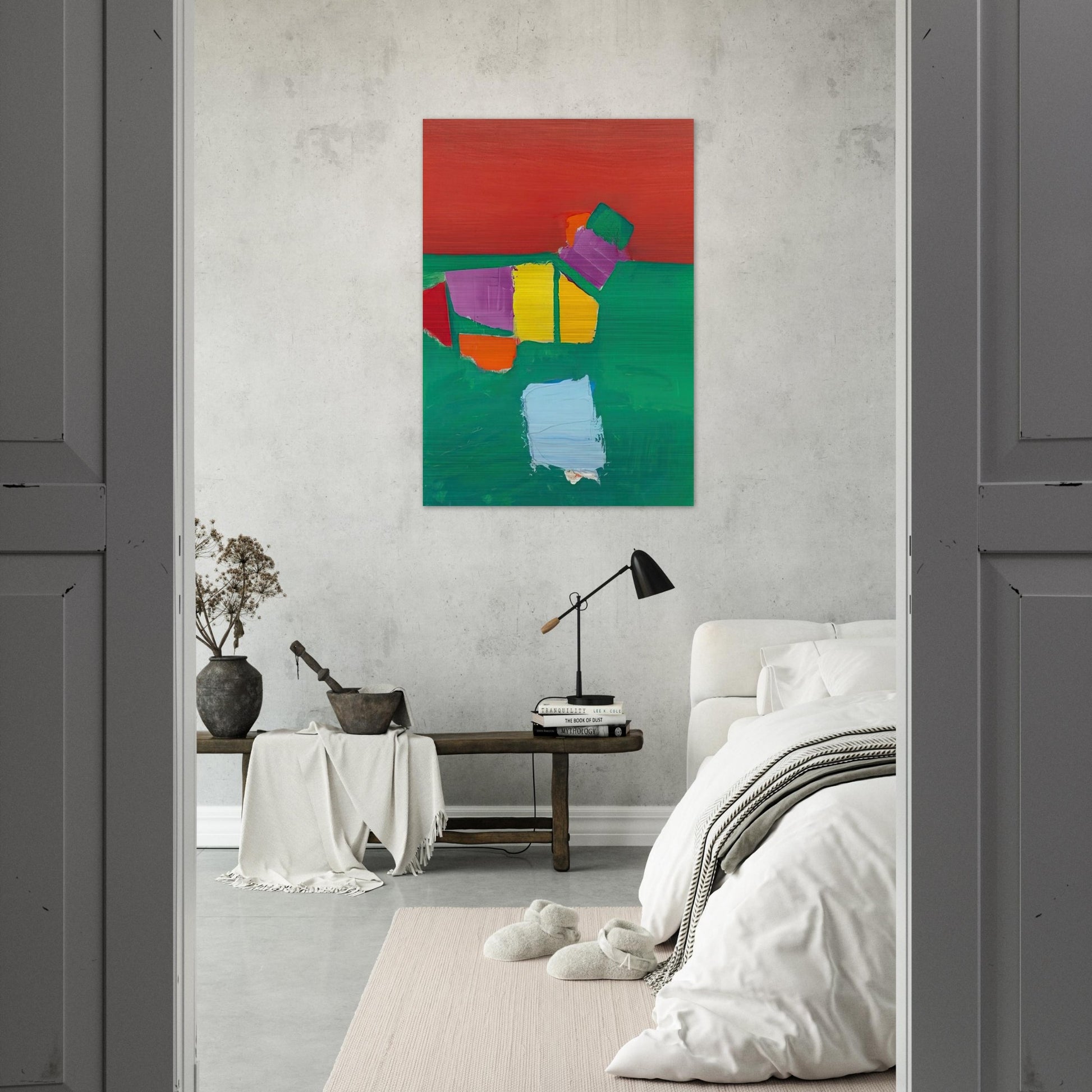 Les Martigues Composition - 1954 - Nicolas de Stael Brushed Aluminum Print - 70x100 cm / 28x40 inches | Nicolas de Stael Aluminum Print | Nicolas de Stael Prints