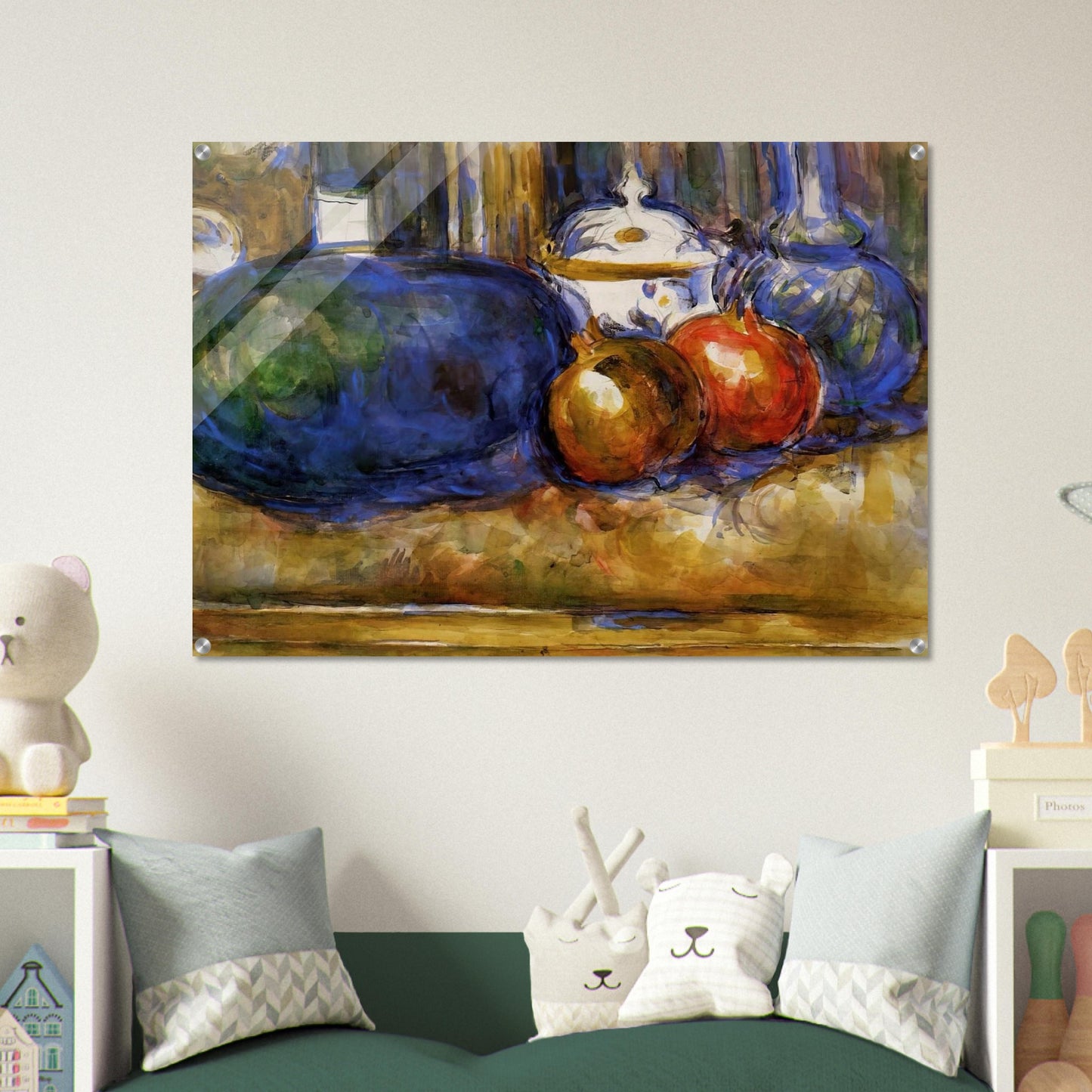 Still Life with Watermelon and Pemegranates - Paul Cézanne Acrylic Print - 70x100 cm / 28x40″ inches | Paul Cézanne Wall Art | Paul Cézanne Prints