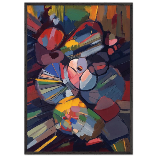 Crystalline - 1975 - Gebre Kristos Desta Framed Art Print – Black Wooden Frame - Default Title - -Framed Art Print