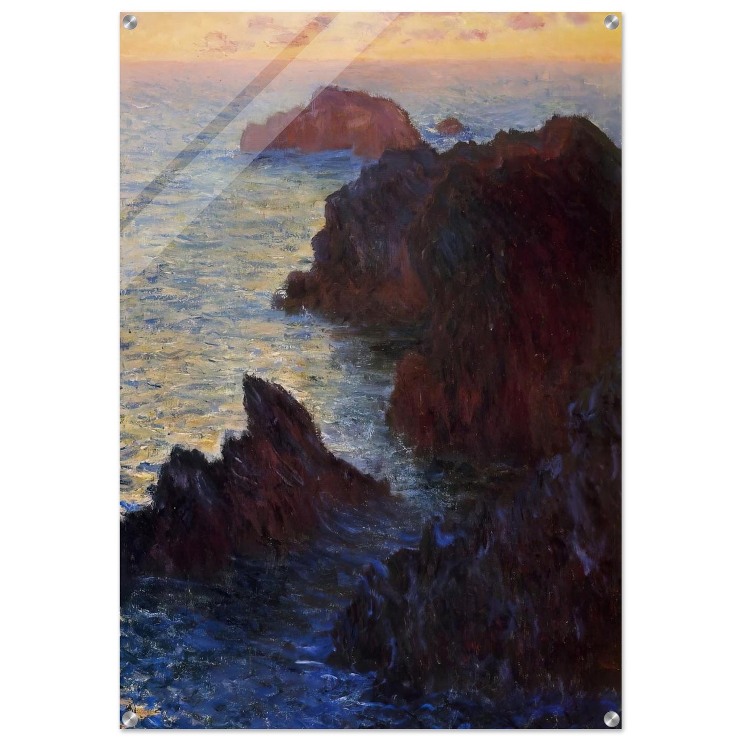 Rocky Point at Port-Goulphar - claude monet Acrylic Print - 70x100 cm / 28x40″ inches