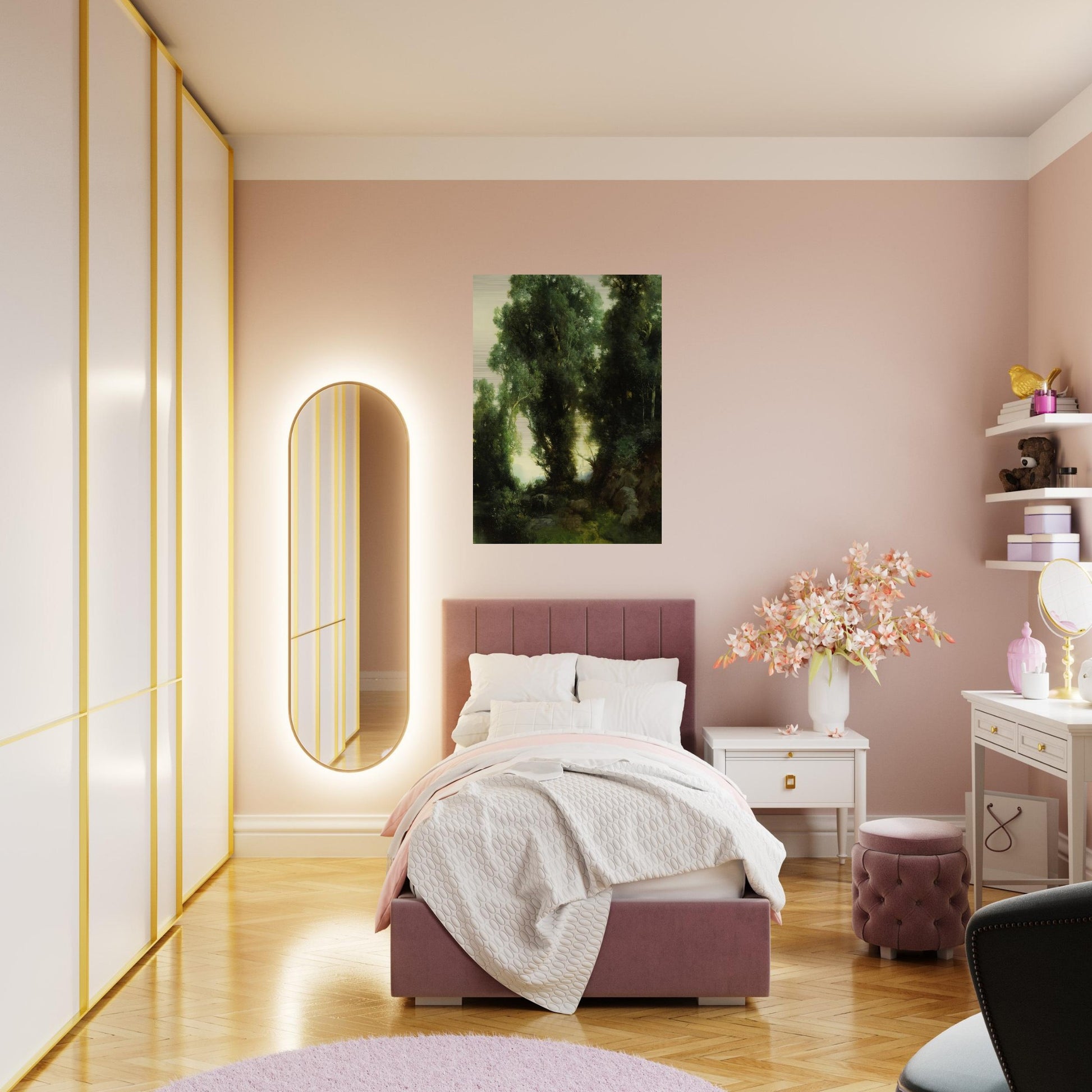 The Bathing Hole - Thomas Moran Brushed Aluminum Print - 70x100 cm / 28x40 inches | Thomas Moran Aluminum Print | Thomas Moran Prints