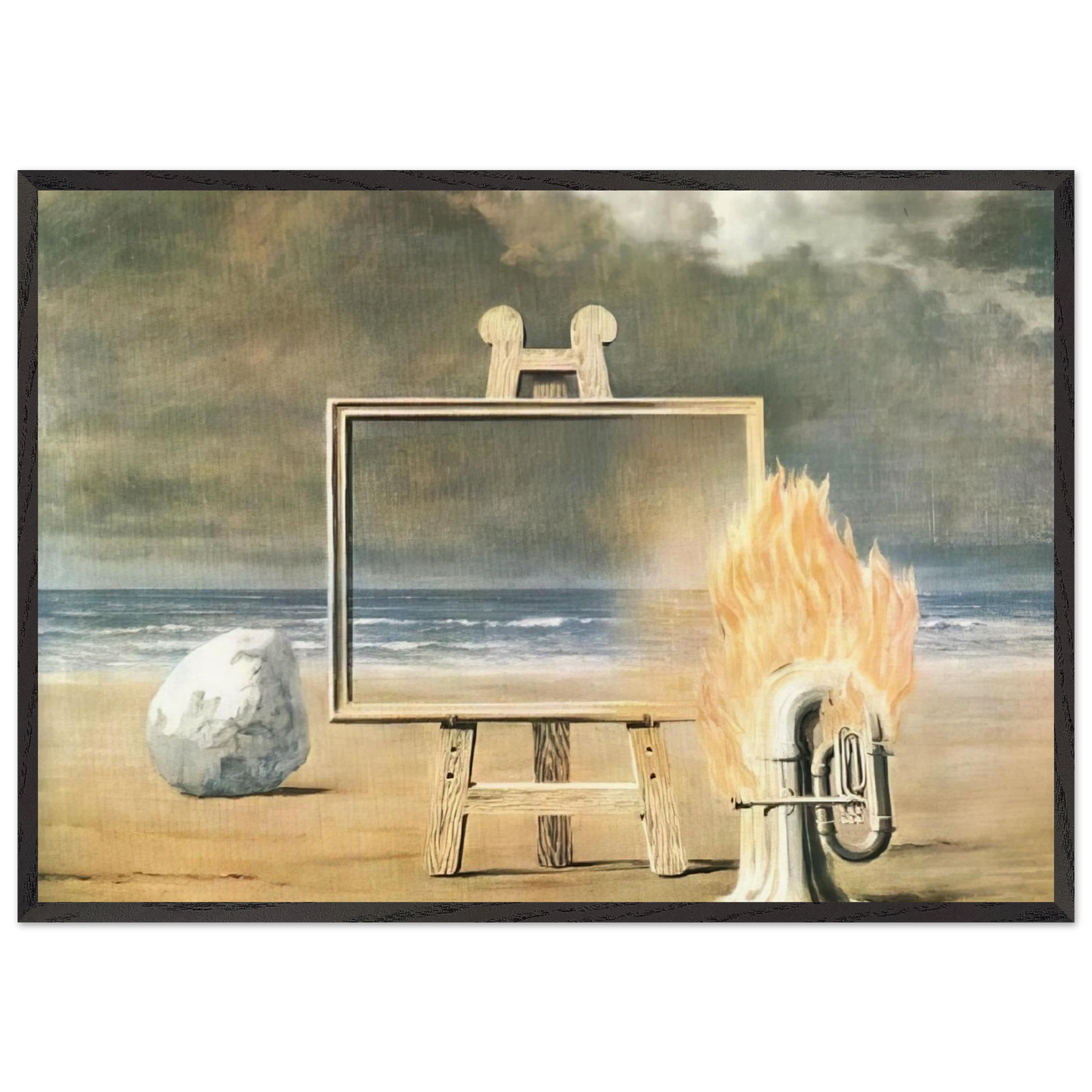 THE FAIR CAPTIVE 1947 - Rene Magritte Framed Art Print – Black Wooden Frame - Default Title - -Framed Art Print