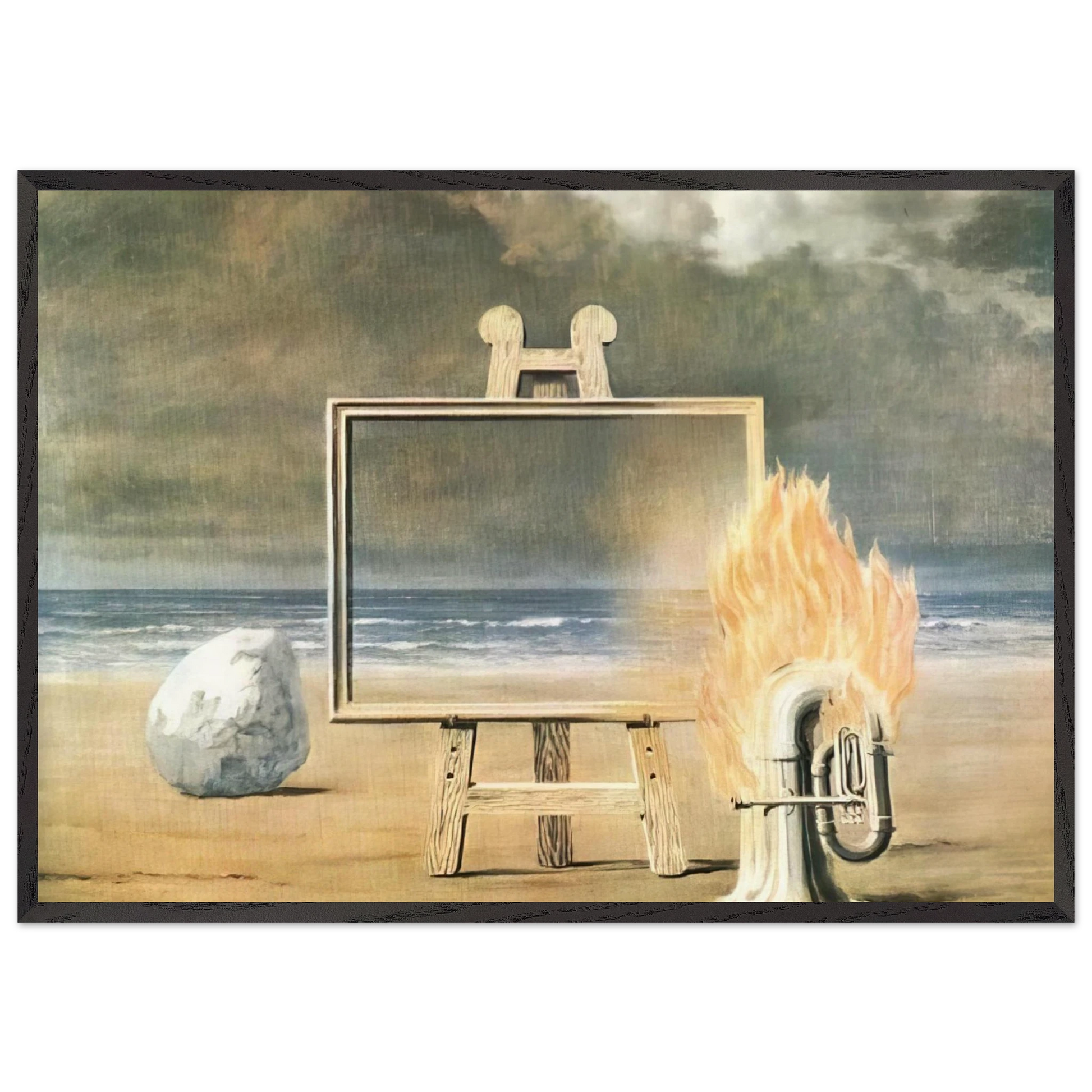 THE FAIR CAPTIVE 1947 - Rene Magritte Framed Art Print – Black Wooden Frame - Default Title - -Framed Art Print