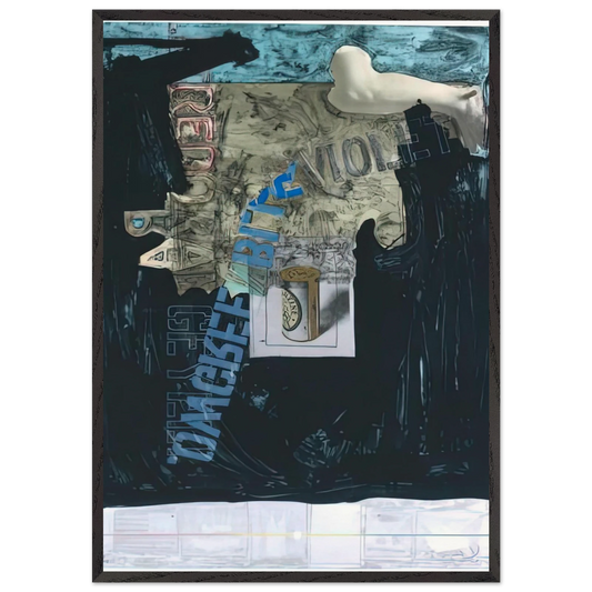 DECOY 1971 - Jasper Johns Framed Art Print – Black Wooden Frame - Default Title - -Framed Art Print