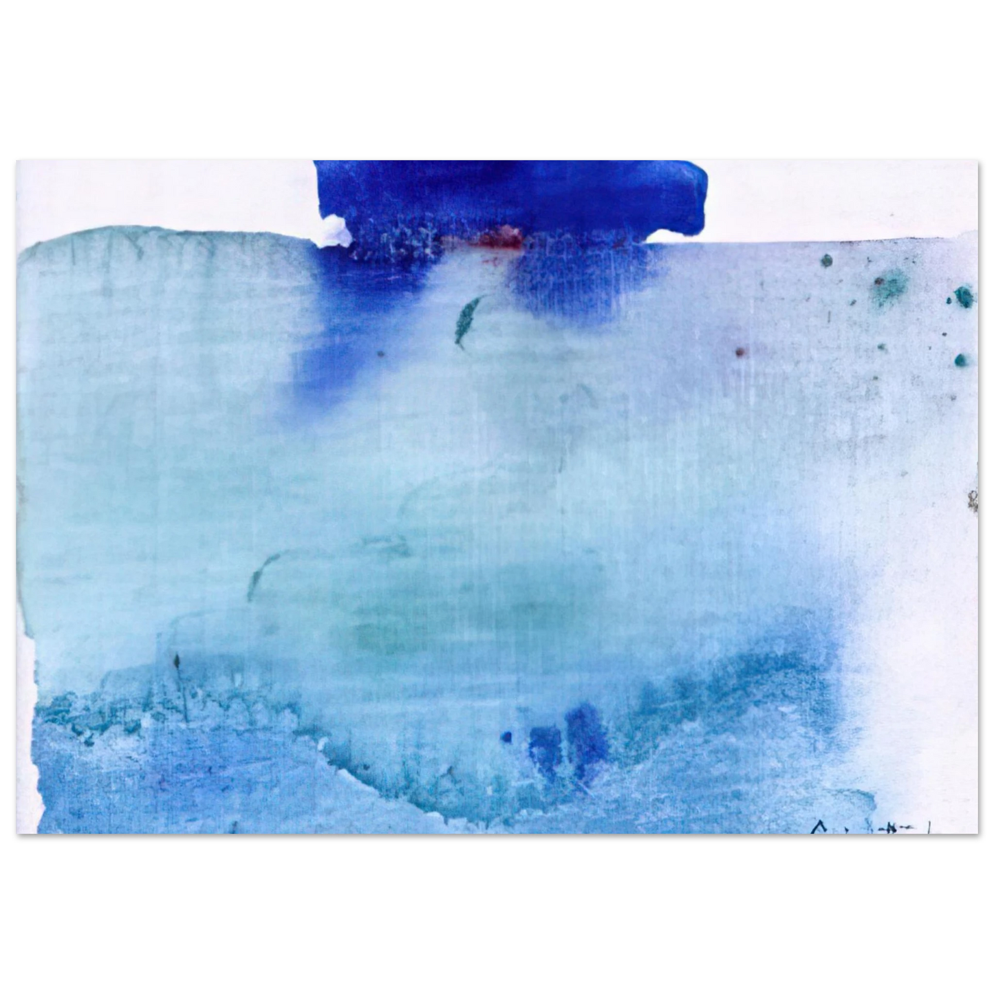 Helen Frankenthaler - Untitled - 1982 Wall art - 21x29.7 cm / 8x12" - Premium Wooden Framed Poster With Fine Art Paper - Wood frame