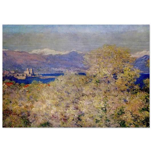 Antibes - View of the Salis Gardens - claude monet Brushed Aluminum Print - 70x100 cm / 28x40 inches | claude monet Aluminum Print | claude monet Prints