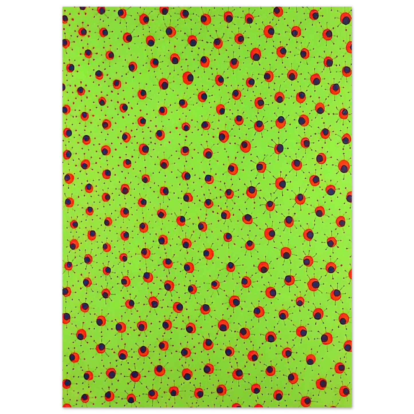 Yayoi Kusama - FIELDS IN SPRING 1988 Fine Art Poster - 40x60 cm / 16x24 inches