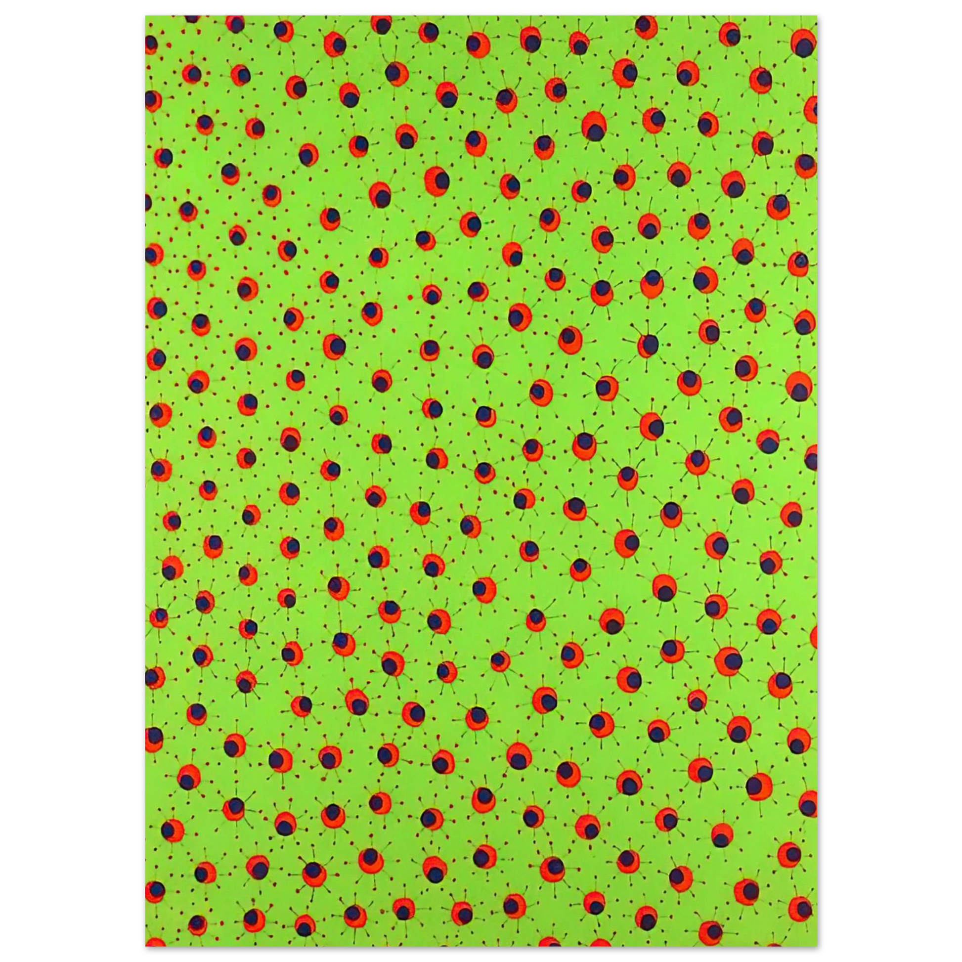 Yayoi Kusama - FIELDS IN SPRING 1988 Fine Art Poster - 40x60 cm / 16x24 inches