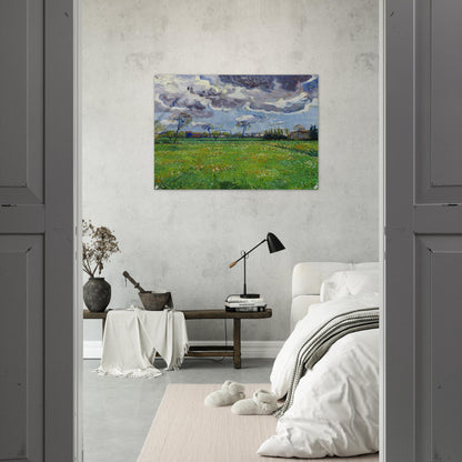 Landscape under a Stormy Sky - Vincent van Gogh Acrylic Print - 70x100 cm / 28x40″ inches