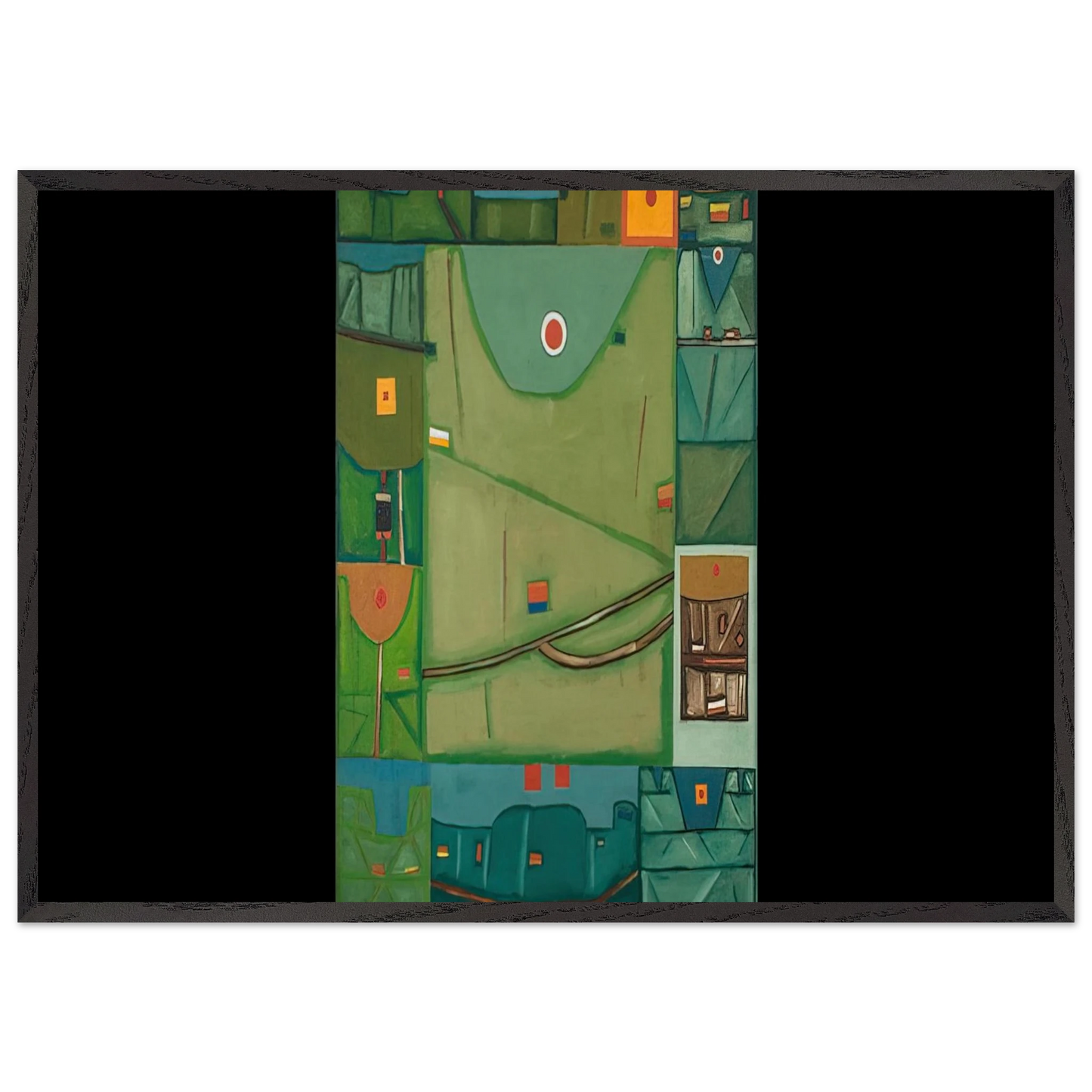 SUNRISE IN BIESZCZADY SUNRISE IN THE MOUNTAINS 1963 - Jerzy Nowosielski Framed Art Print – Black Wooden Frame - Default Title - -Framed Art Print