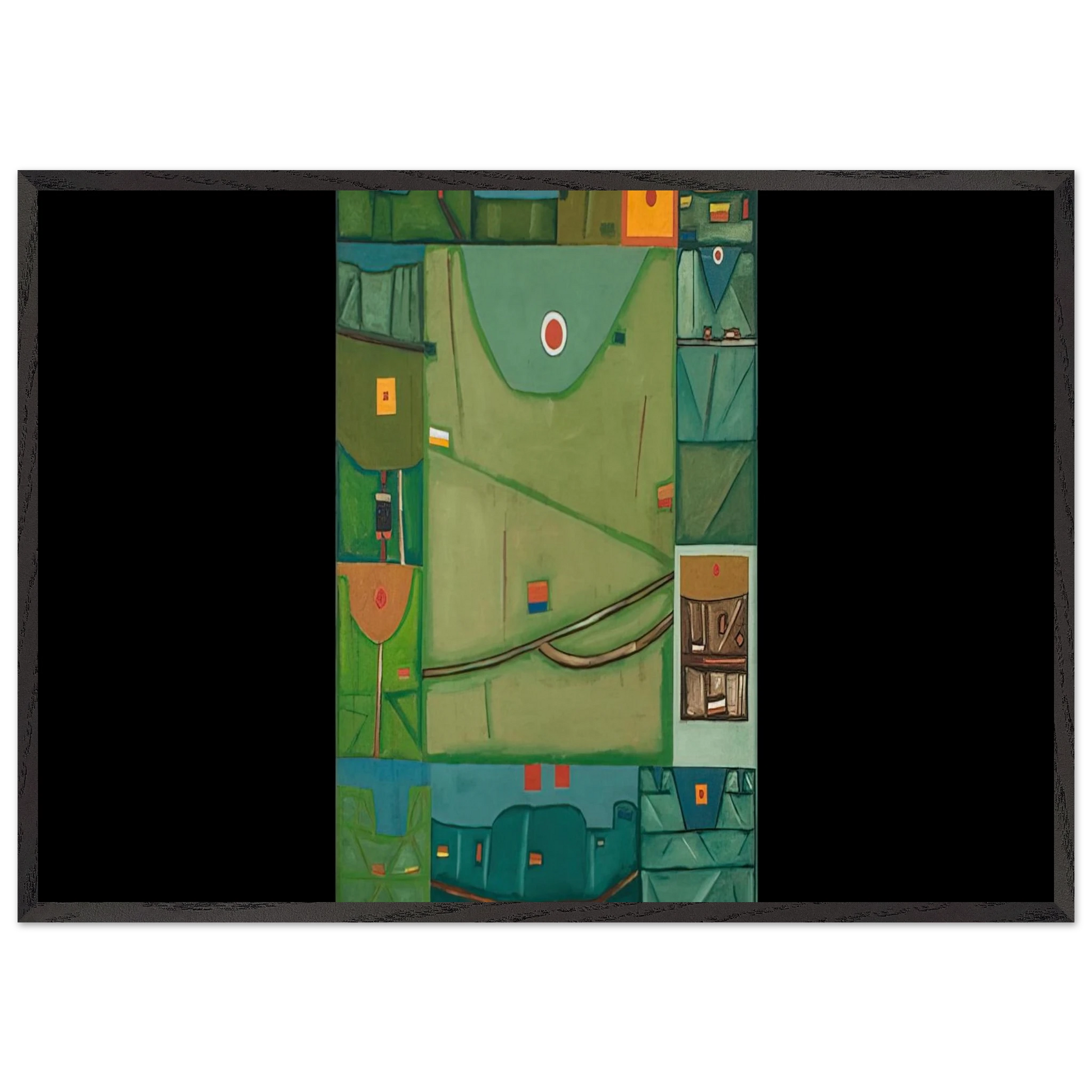 SUNRISE IN BIESZCZADY SUNRISE IN THE MOUNTAINS 1963 - Jerzy Nowosielski Framed Art Print – Black Wooden Frame - Default Title - -Framed Art Print