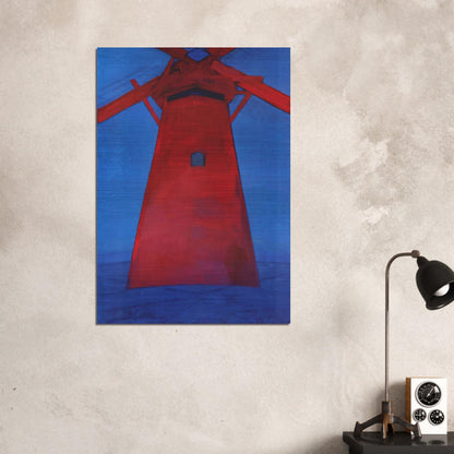 The Red Mill - Piet Mondrian Brushed Aluminum Print - 70x100 cm / 28x40 inches | Piet Mondrian Aluminum Print | Piet Mondrian Prints