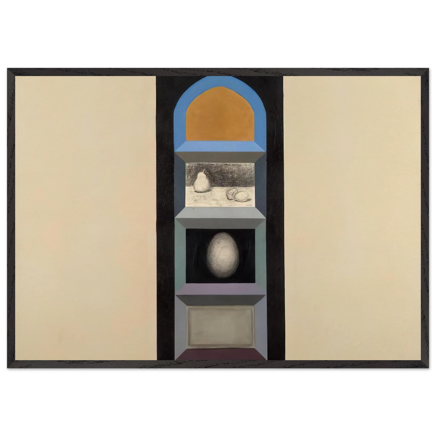 Shrine for RK II 1963 - Feminist Art - Miriam Schapiro Framed Art Print – Black Wooden Frame - Default Title - -Framed Art Print