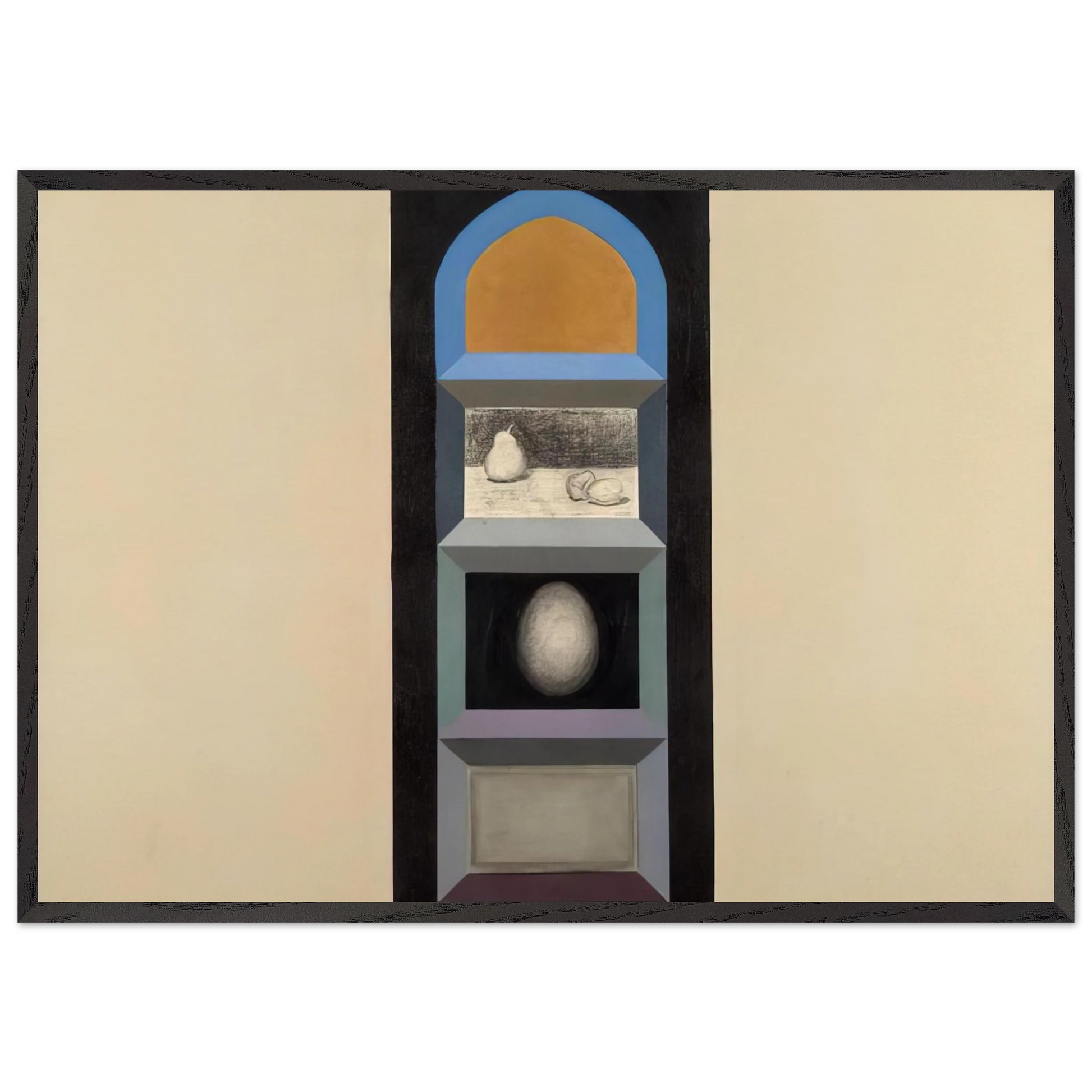 Shrine for RK II 1963 - Feminist Art - Miriam Schapiro Framed Art Print – Black Wooden Frame - Default Title - -Framed Art Print