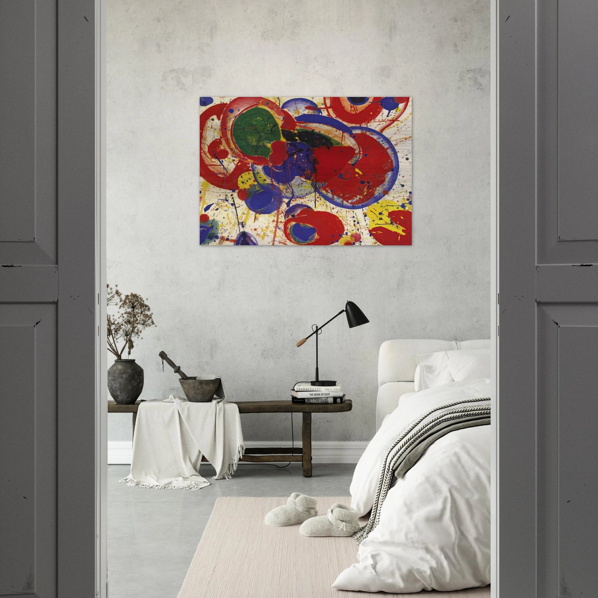 All Red - Sam Francis Brushed Aluminum Print - 70x100 cm / 28x40 inches | Sam Francis Aluminum Print | Sam Francis Prints