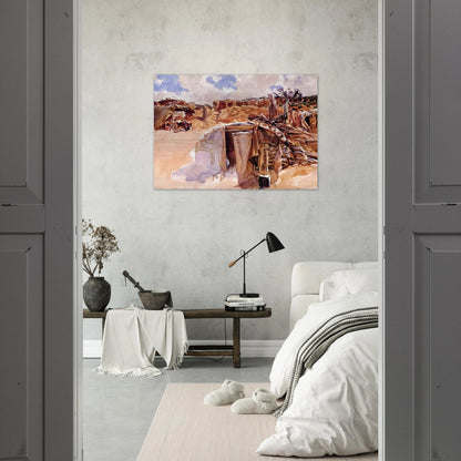 Dugout - John Singer Sargent Brushed Aluminum Print - 70x100 cm / 28x40 inches | John Singer Sargent Aluminum Print | John Singer Sargent Prints