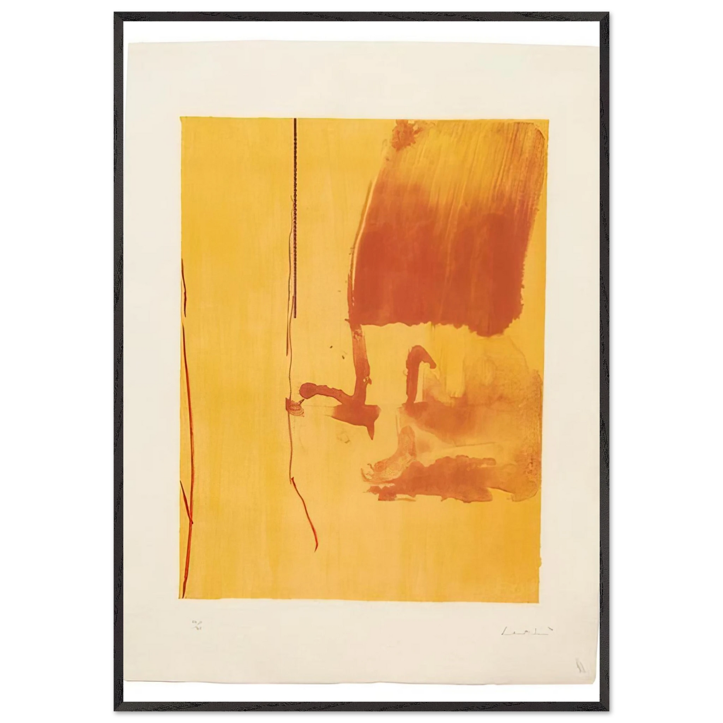 Helen Frankenthaler - Harvest - 1976 Wall art - 21x29.7 cm / 8x12" - Premium Wooden Framed Poster With Fine Art Paper - Wood frame
