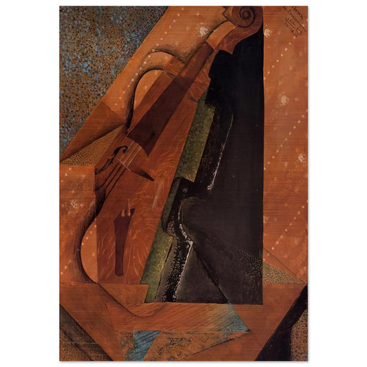 THE VIOLIN 1914 - Juan Gris Brushed Aluminum Print - 70x100 cm / 28x40 inches | Juan Gris Aluminum Print | Juan Gris Prints