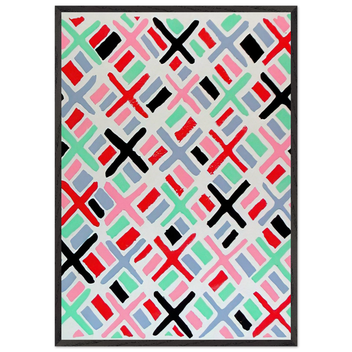 COMPOSITION 34 - Sonia Delaunay 70x100 cm / 28x40 inches Framed Art Print – Black Wooden Frame