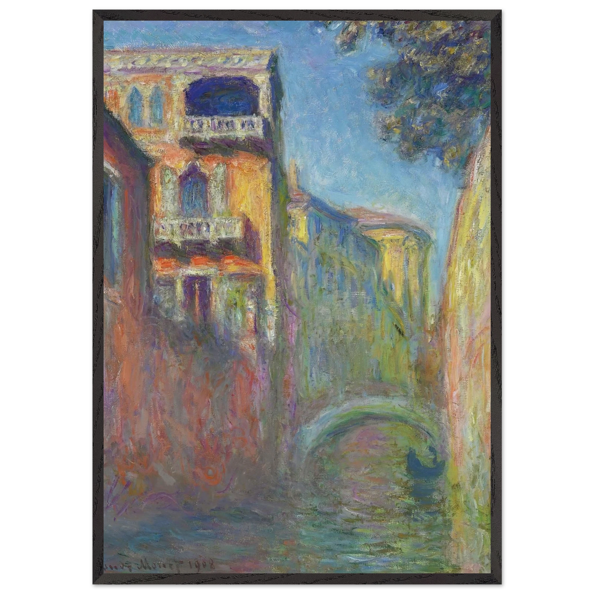 Venice Rio de Santa Salute - claude monet Framed Art Print – Black Wooden Frame - Default Title - -Framed Art Print