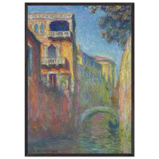 Venice Rio de Santa Salute - claude monet Framed Art Print – Black Wooden Frame - Default Title - -Framed Art Print