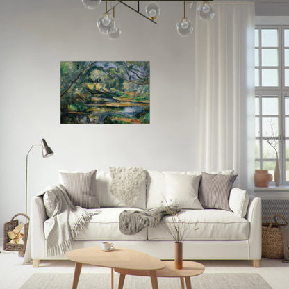 The Brook - Paul Cézanne Brushed Aluminum Print - 70x100 cm / 28x40 inches | Paul Cézanne Aluminum Print | Paul Cézanne Prints