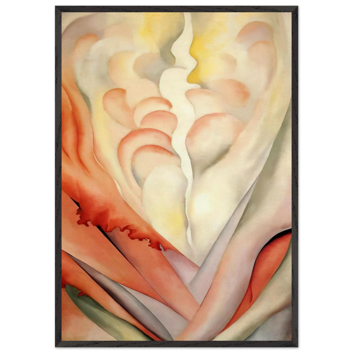 Flower Abstraction - Georgia OKeeffe 70x100 cm / 28x40 inches Framed Art Print – Black Wooden Frame