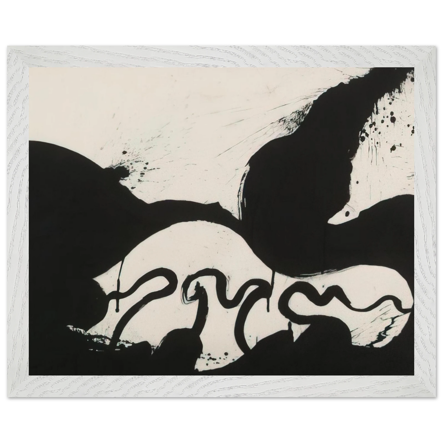 Helen Frankenthaler - Untitled - 1973 Wall art - 70x100 cm / 28x40 inches - Premium Wooden Framed Poster With Fine Art Paper - White frame