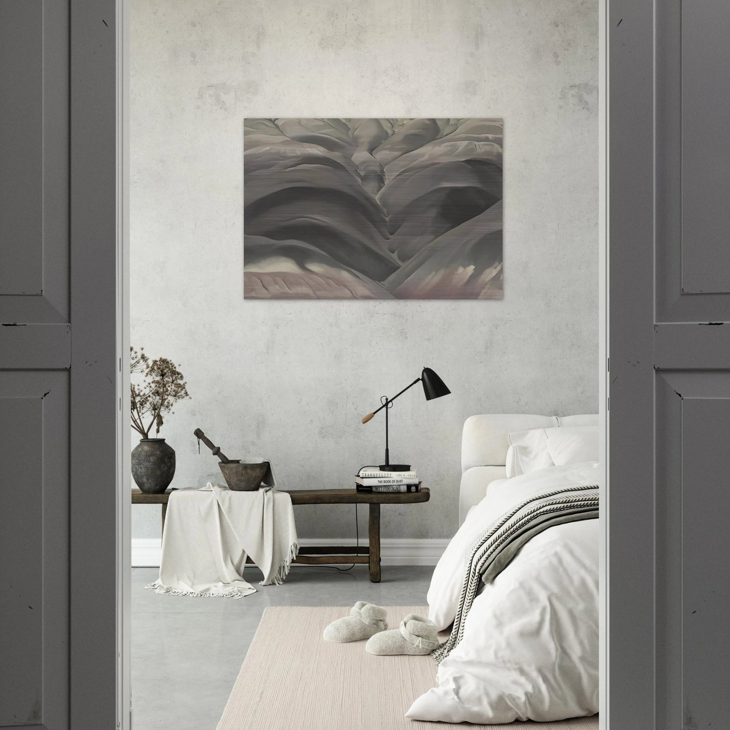 Black Place I - Georgia O'Keeffe Brushed Aluminum Print - 70x100 cm / 28x40 inches | Georgia O'Keeffe Aluminum Print | Georgia O'Keeffe Prints