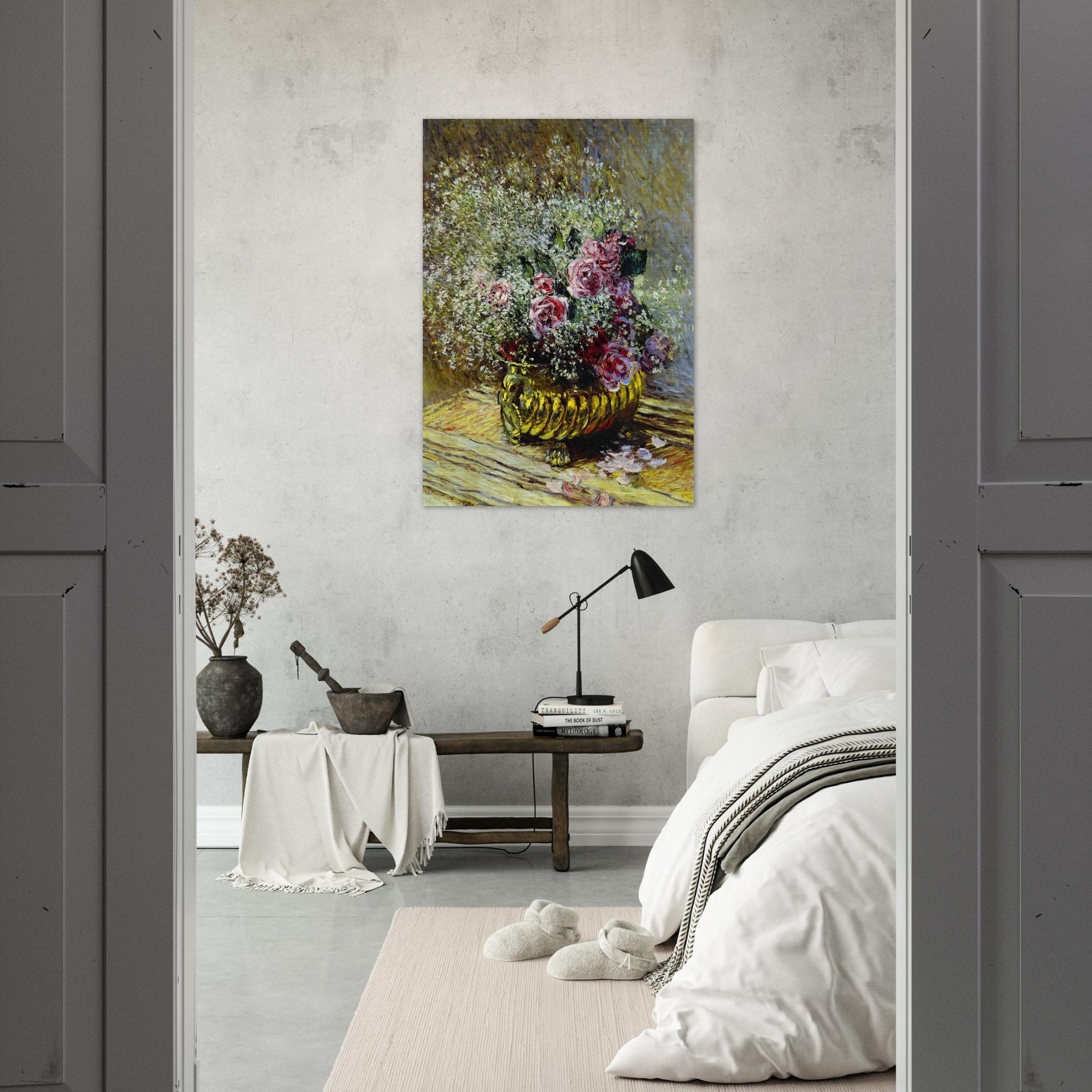 Flowers in a Pot - claude monet Brushed Aluminum Print - 70x100 cm / 28x40 inches | claude monet Aluminum Print | claude monet Prints